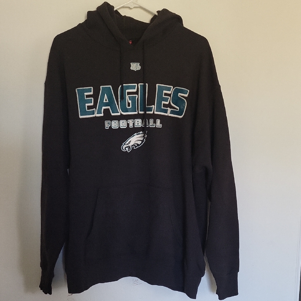 NFL Eagles Black and Teal Hoodie (LL126)